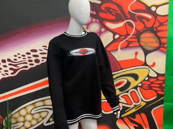 Warehouse College Sweathirt Crew Black – Bild 3