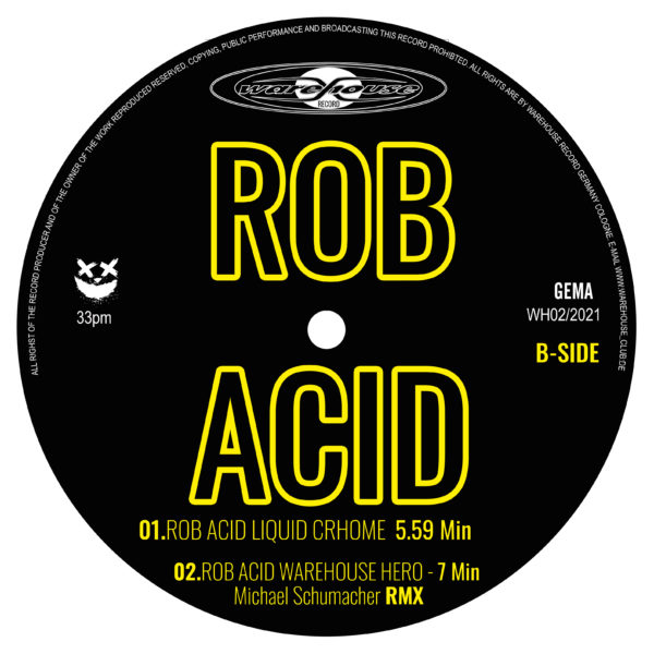 WAREHOUSE RECORDS ROB ACID Yellow VINYL EDITION Wh02/21 – Bild 3